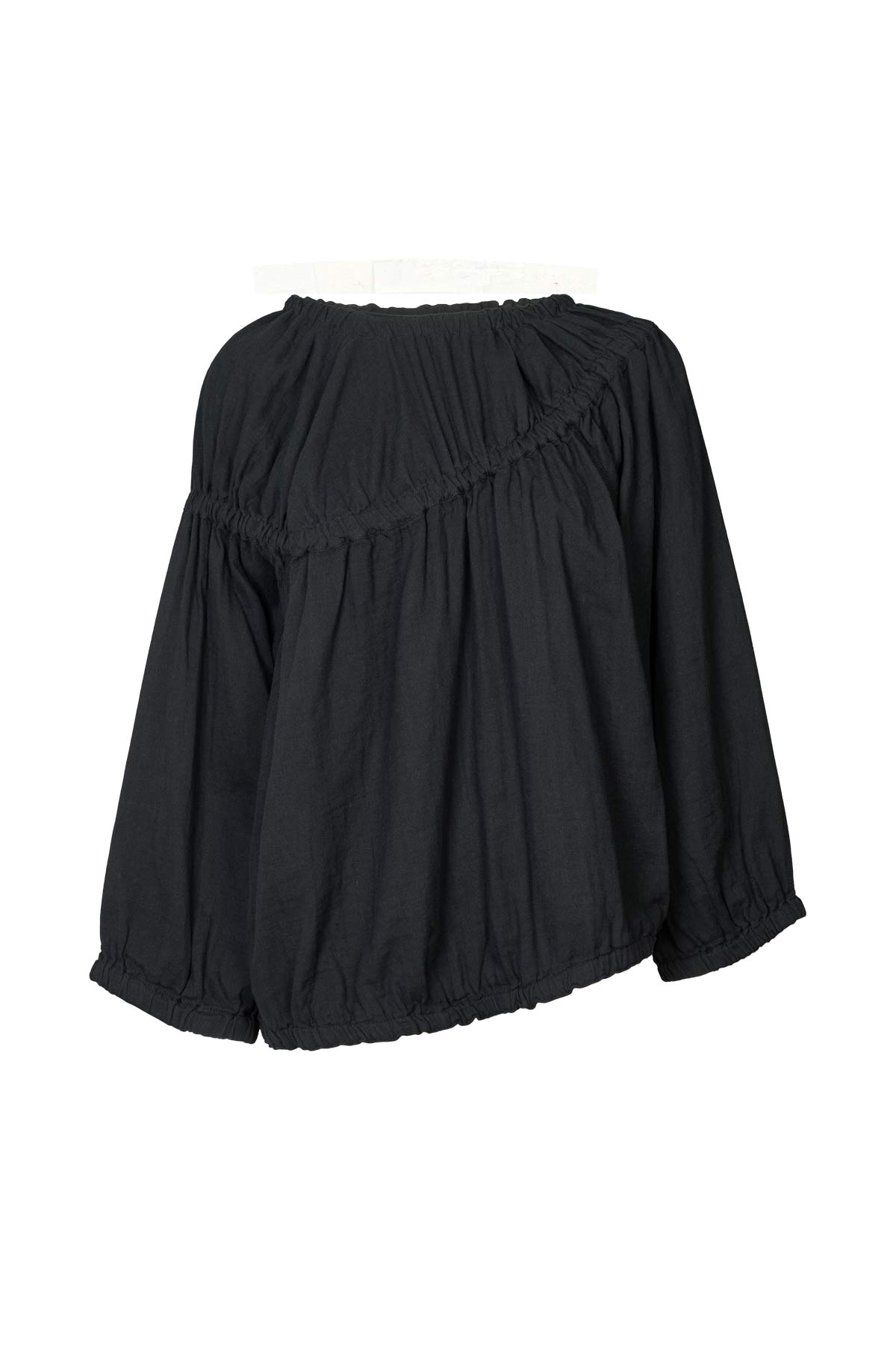 Lotte - Cotton dbl elasticated top I Black