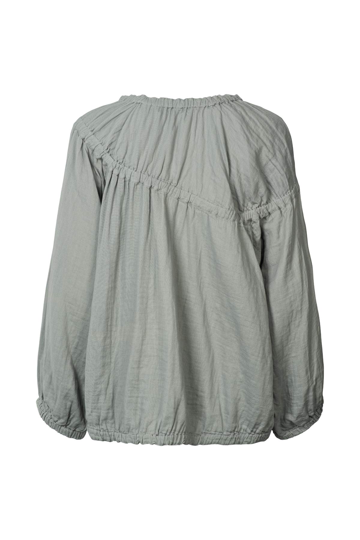 Lotte - Cotton dbl elasticated top I Grey mist