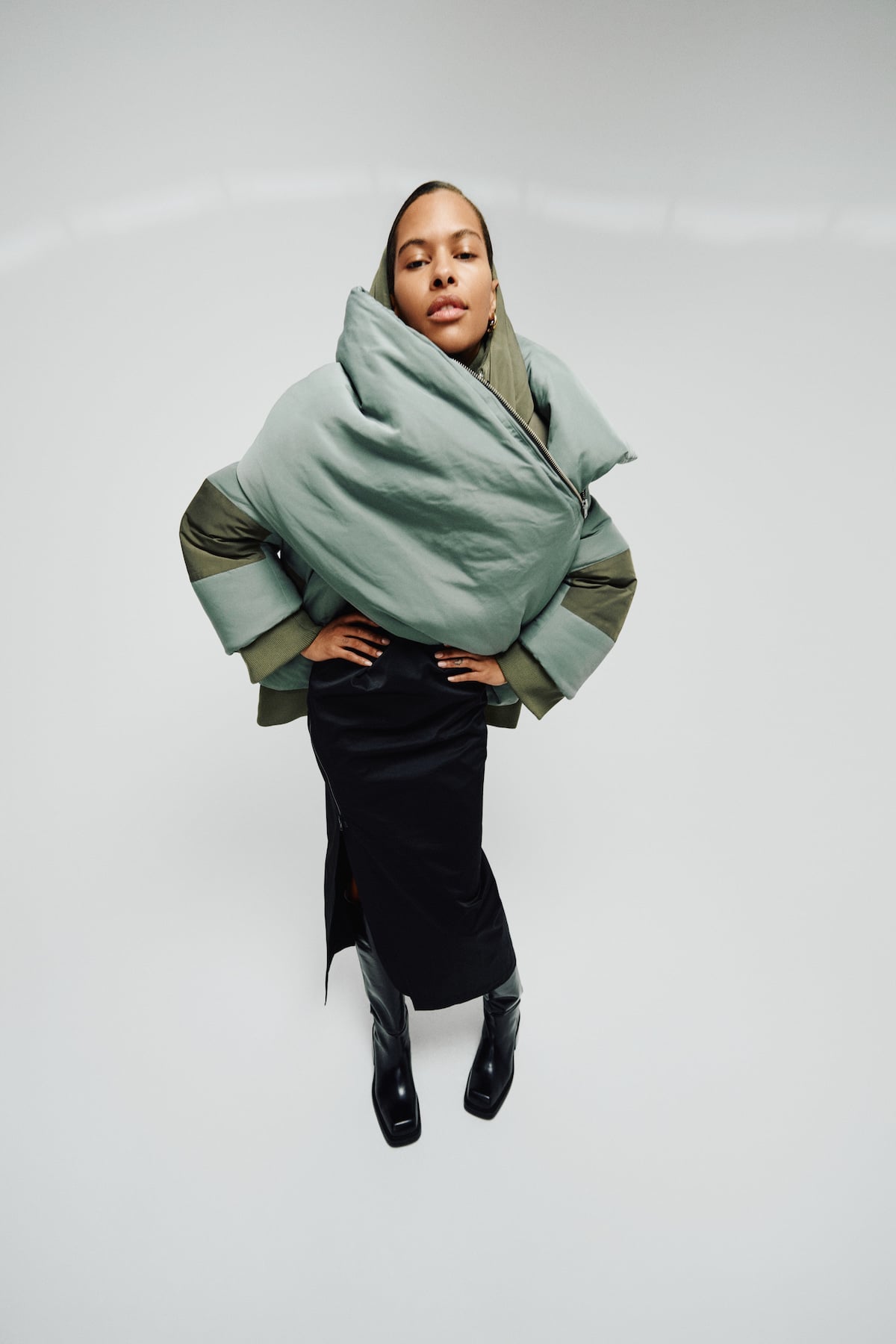 Chisa - Cotton fusion skirt I Pirate black