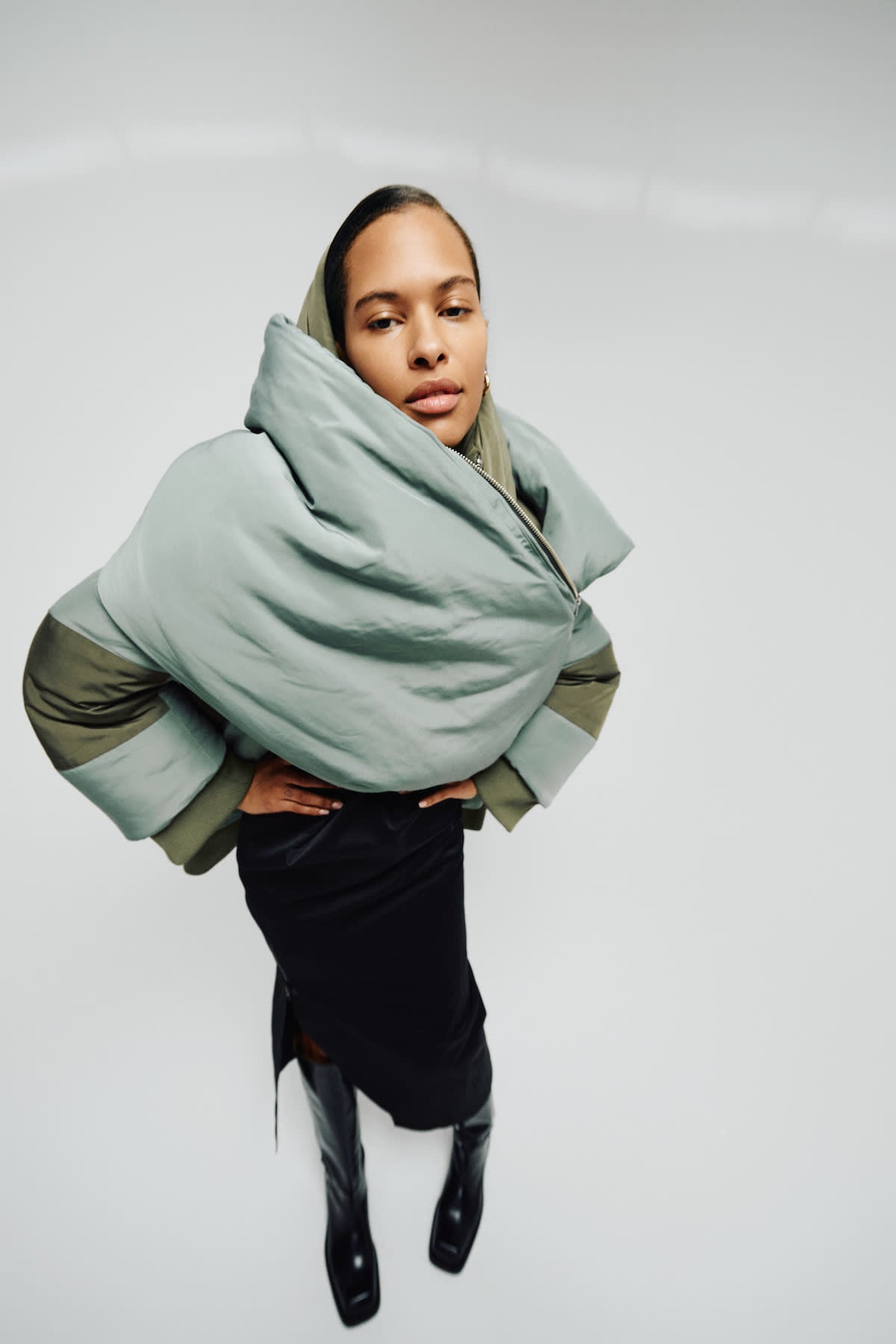 Chisa - Cotton fusion skirt I Pirate black