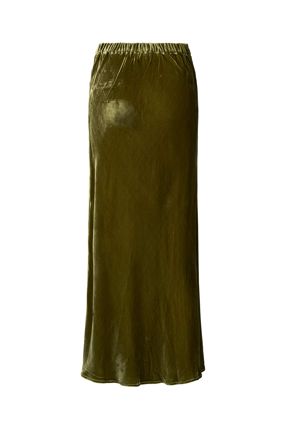 Ellery - Velvet bias skirt I Olive