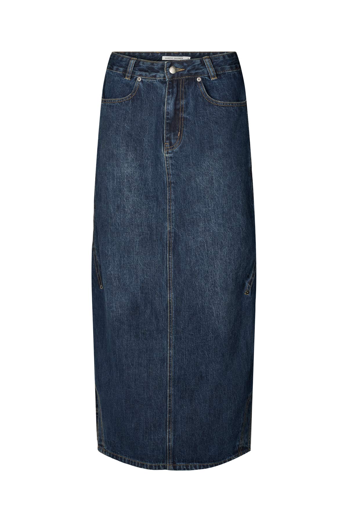 Joella - Patchwork denim skirt I Dark washed indigo