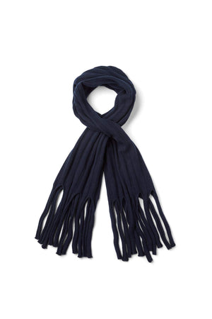 Emillia - Pure wool split scarf I Navy