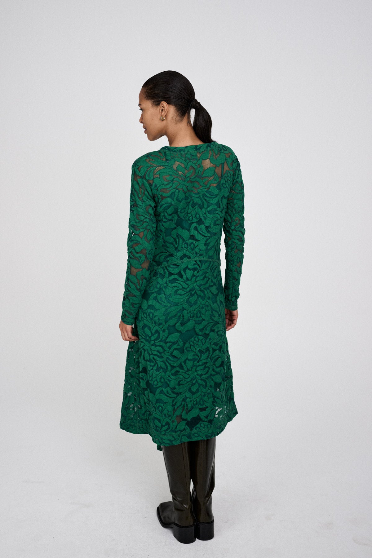 Enid - Orchid lace dress I Verdant green