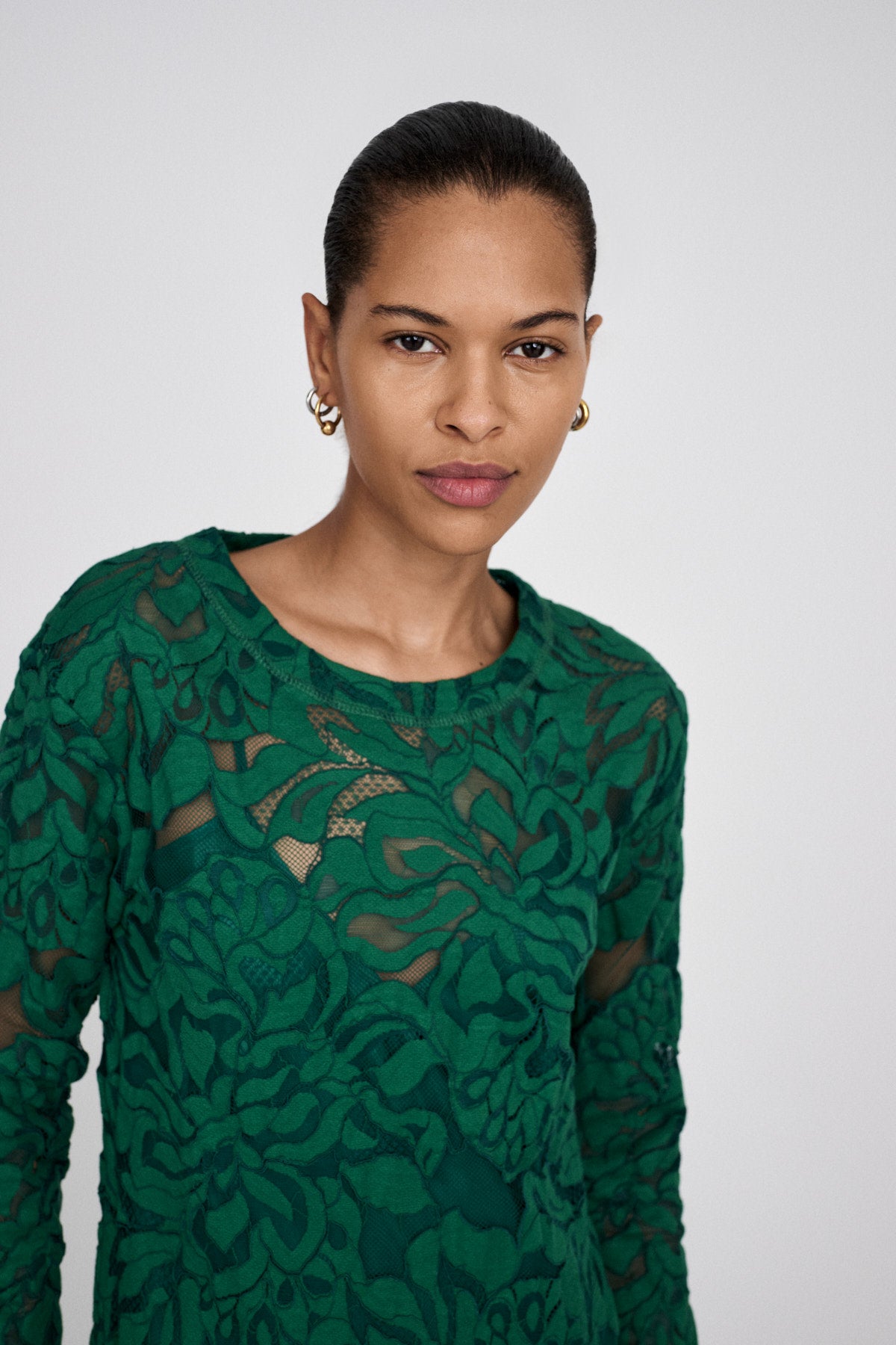 Enid - Orchid lace dress I Verdant green