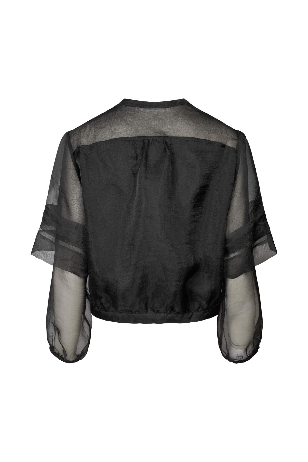 Everlyn - Organza layer shirt jacket I Black