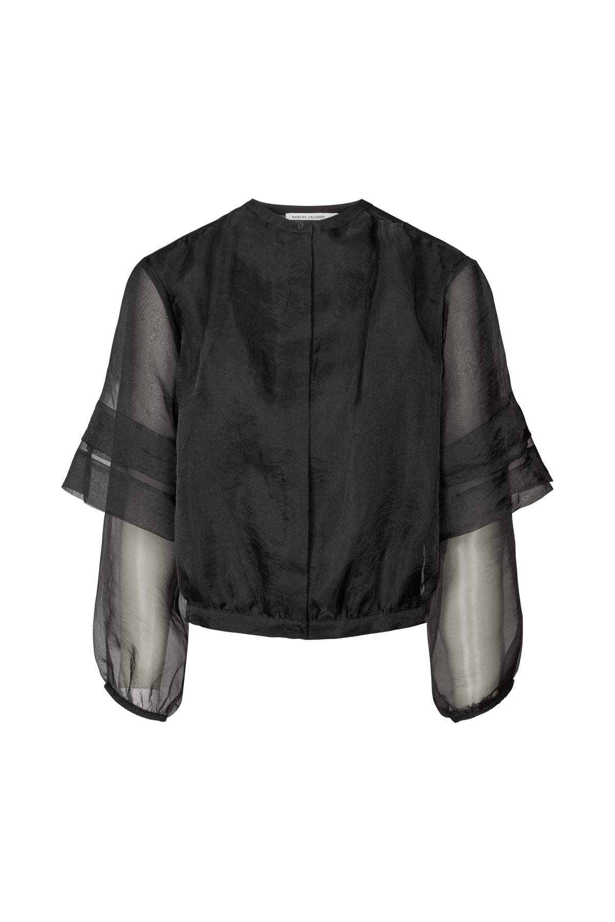 Everlyn - Organza layer shirt jacket I Black