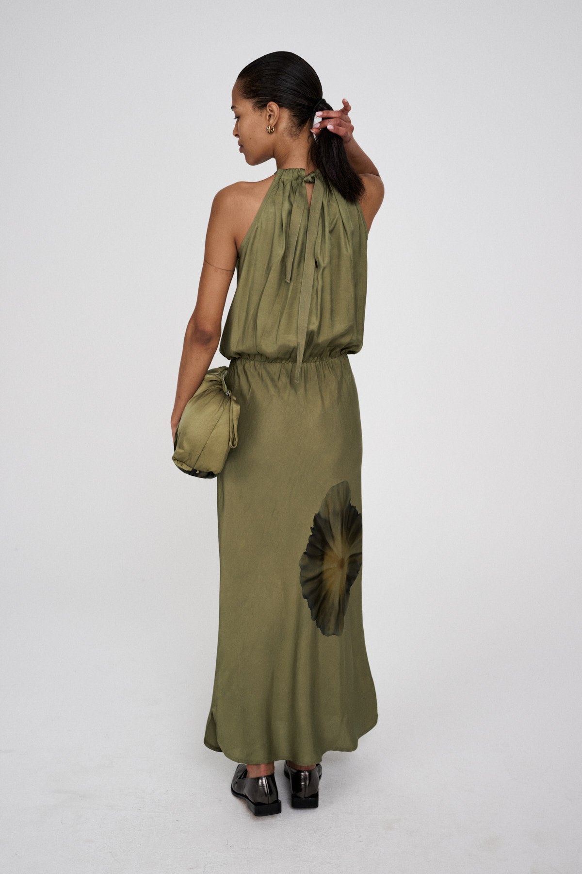 Chanette - Bloom halter dress I Hazelnut combo