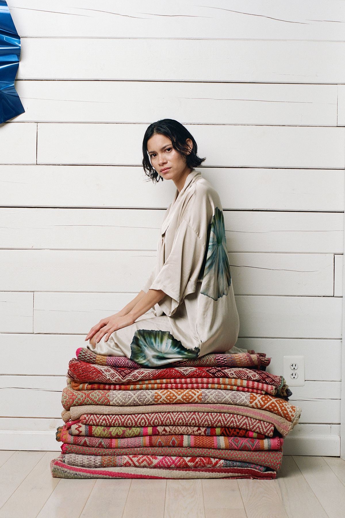 Aysha - Bloom kimono jacket I Powder combo