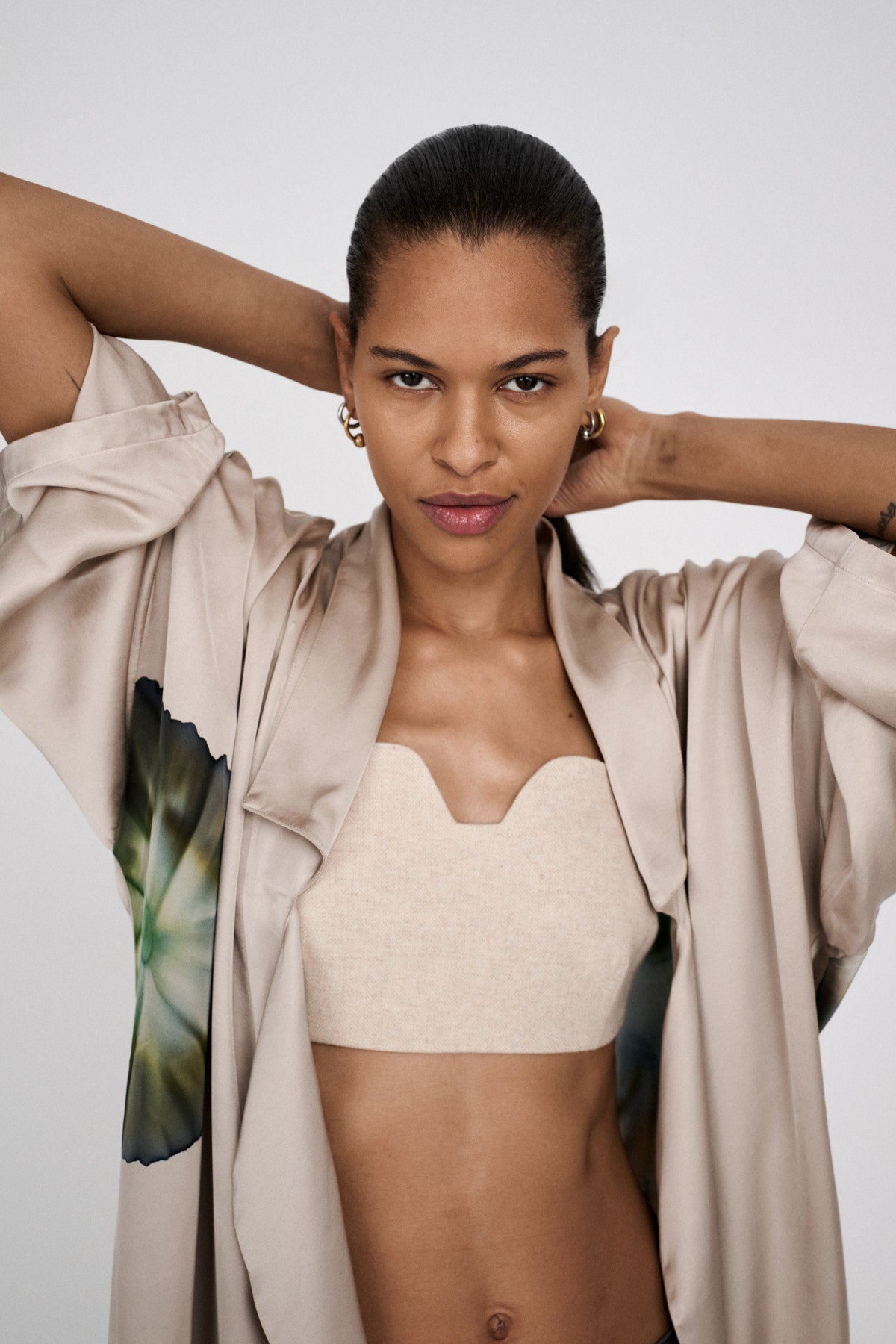 Aysha - Bloom kimono jacket I Powder combo
