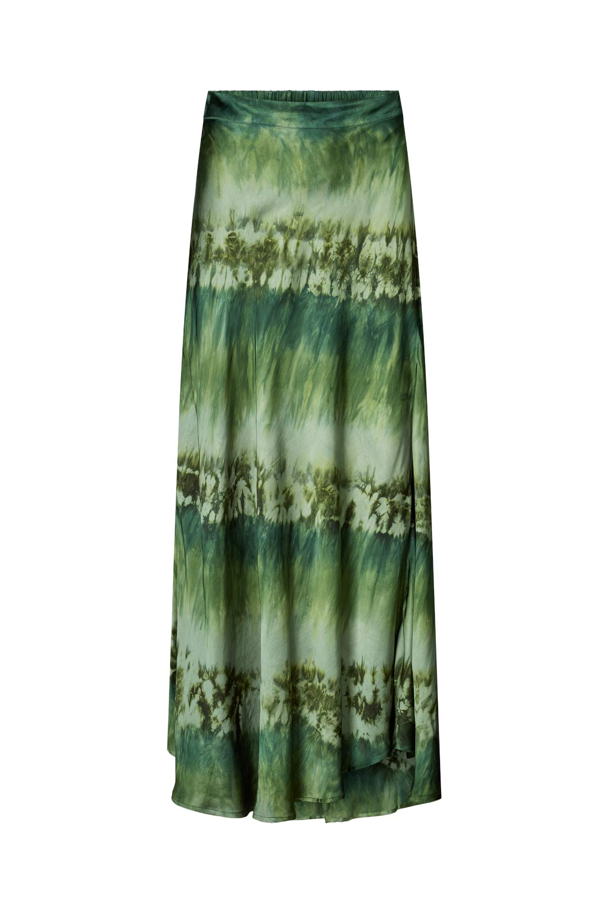 Willie - Arizona long A-line skirt I Bottle green combo