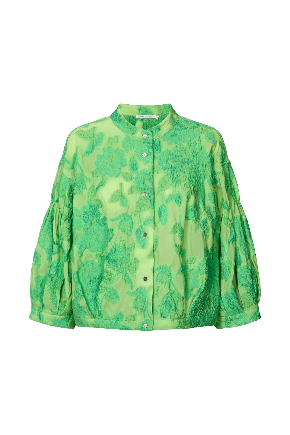 Candie - Clipped jacquard shirt jacket I Viper green