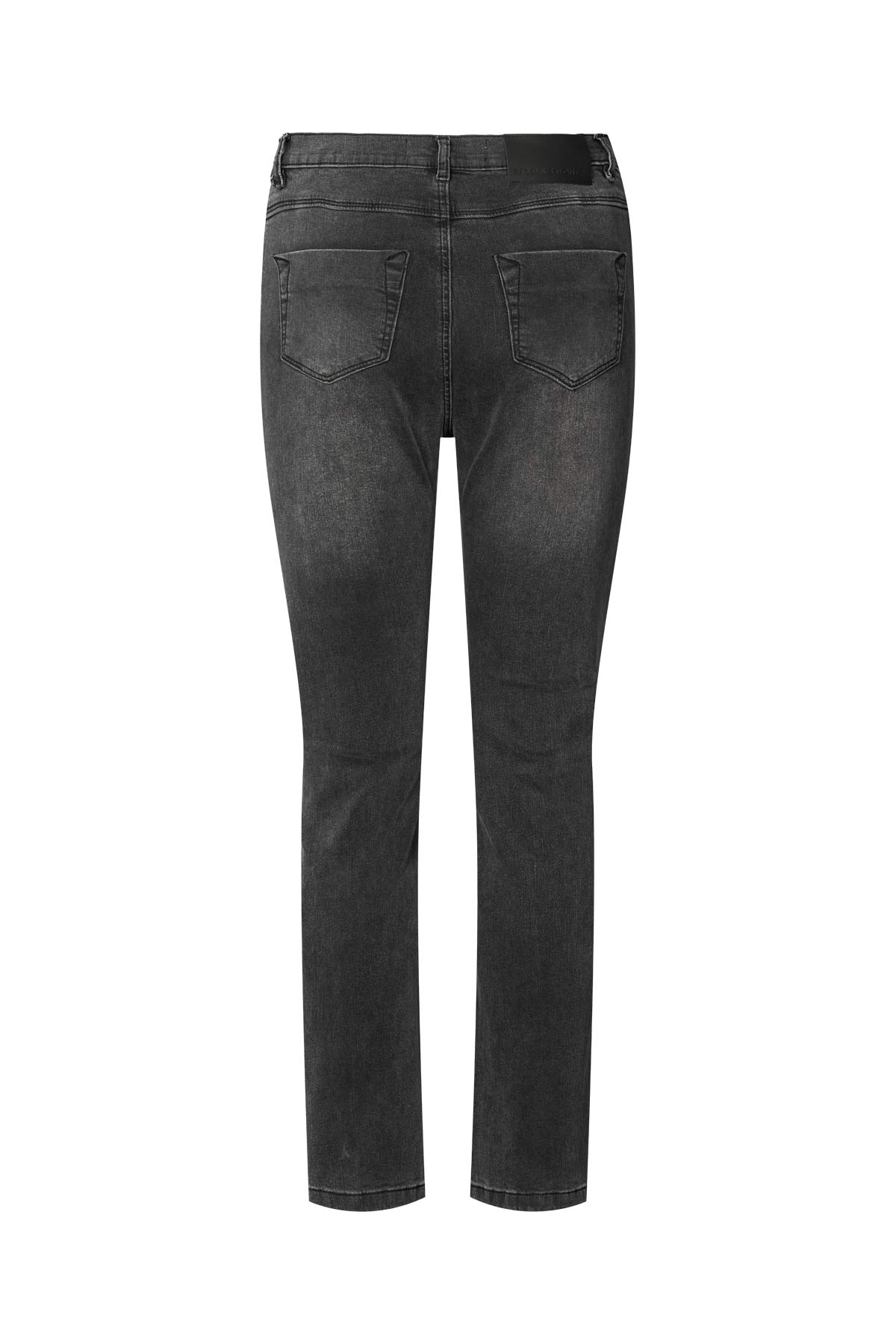 Felicia - Denim stretch skinny cropped pants I Washed black denim