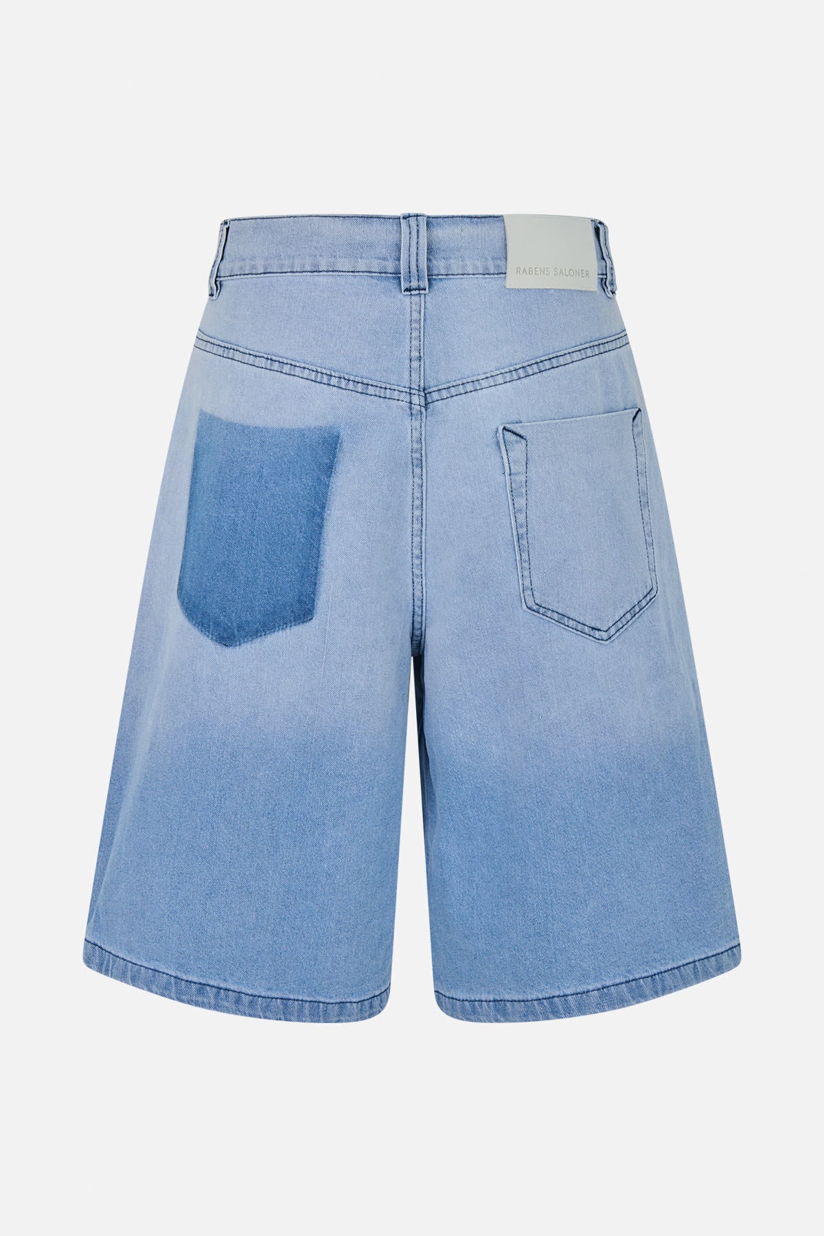 Raha - Denim light wide shorts I Light washed denim