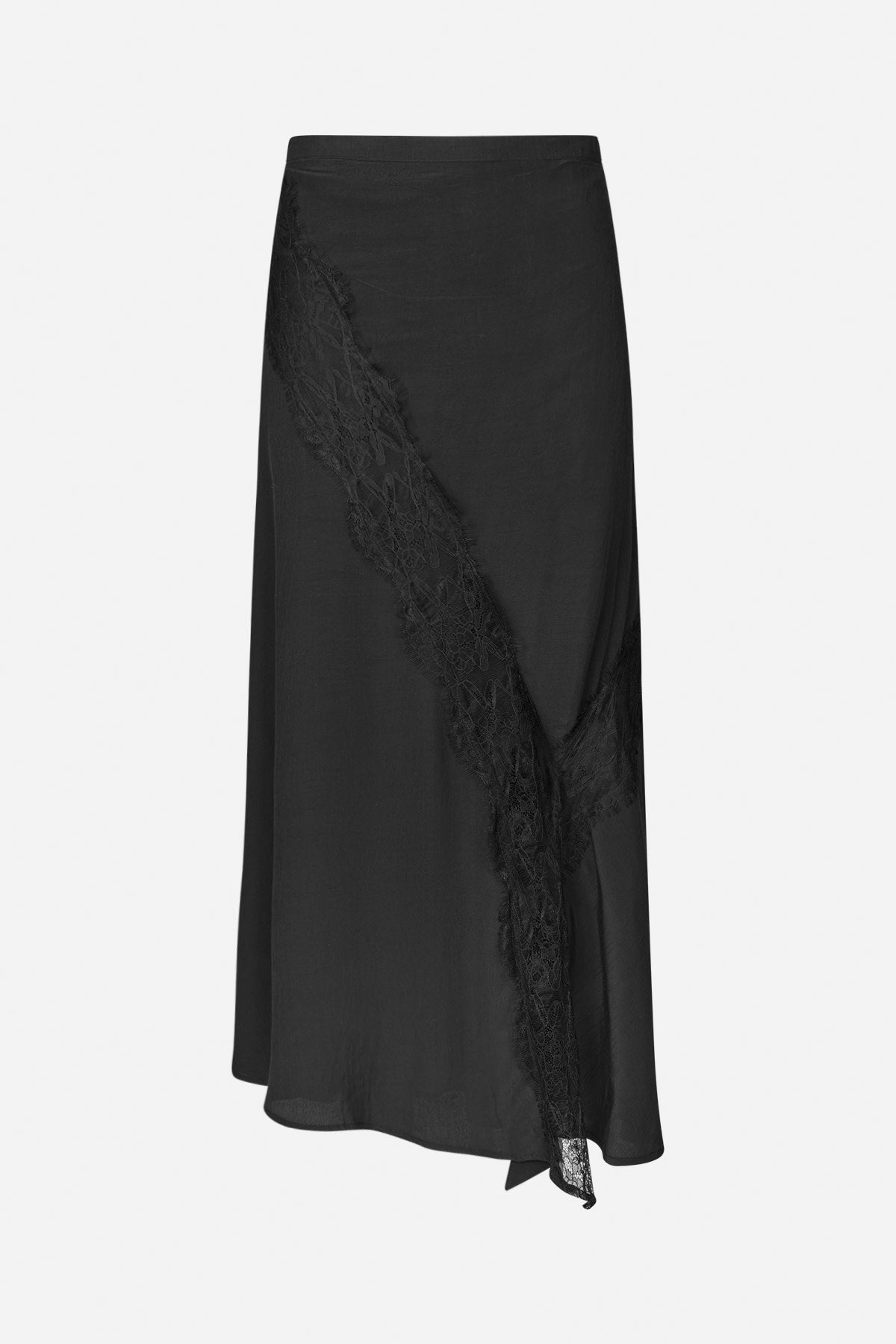 Leia - Sheer lace skirt I Faded black