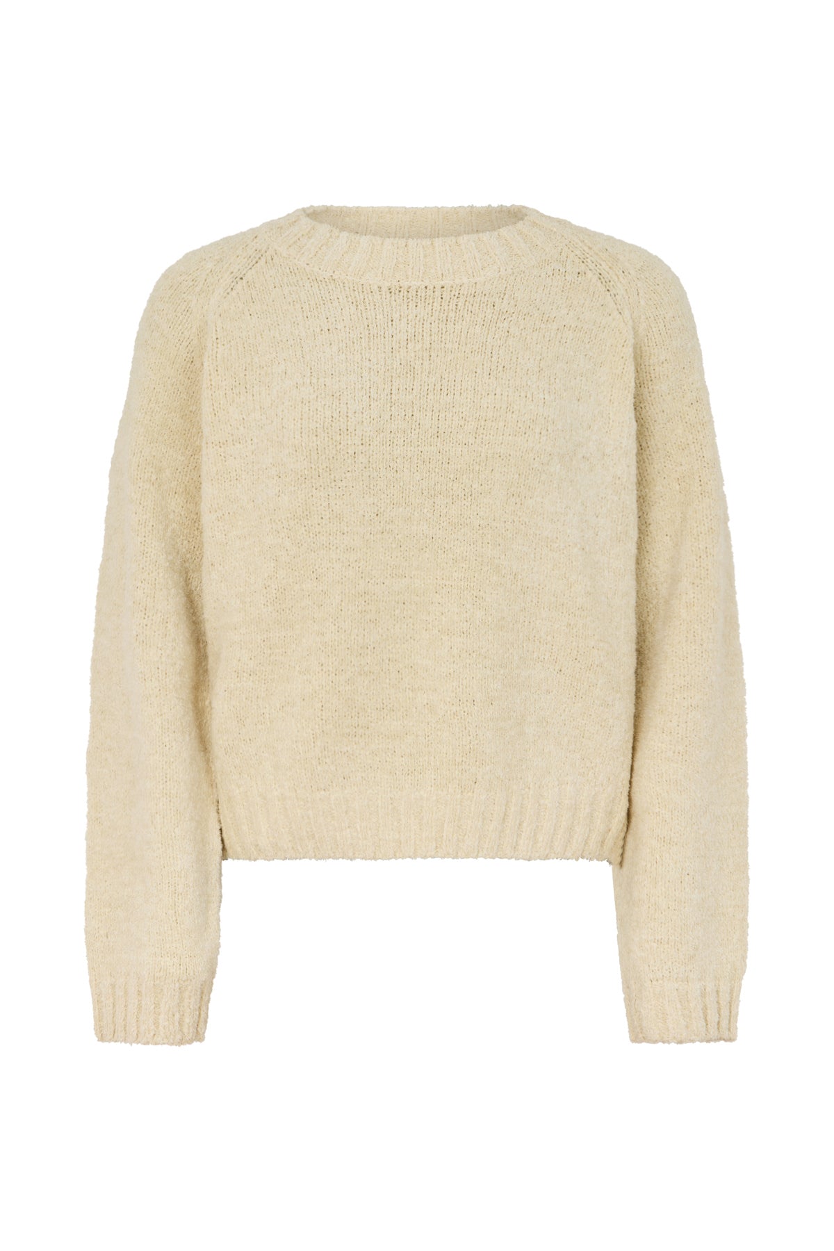 Regitze - Towelling knit small boxy top I Sand