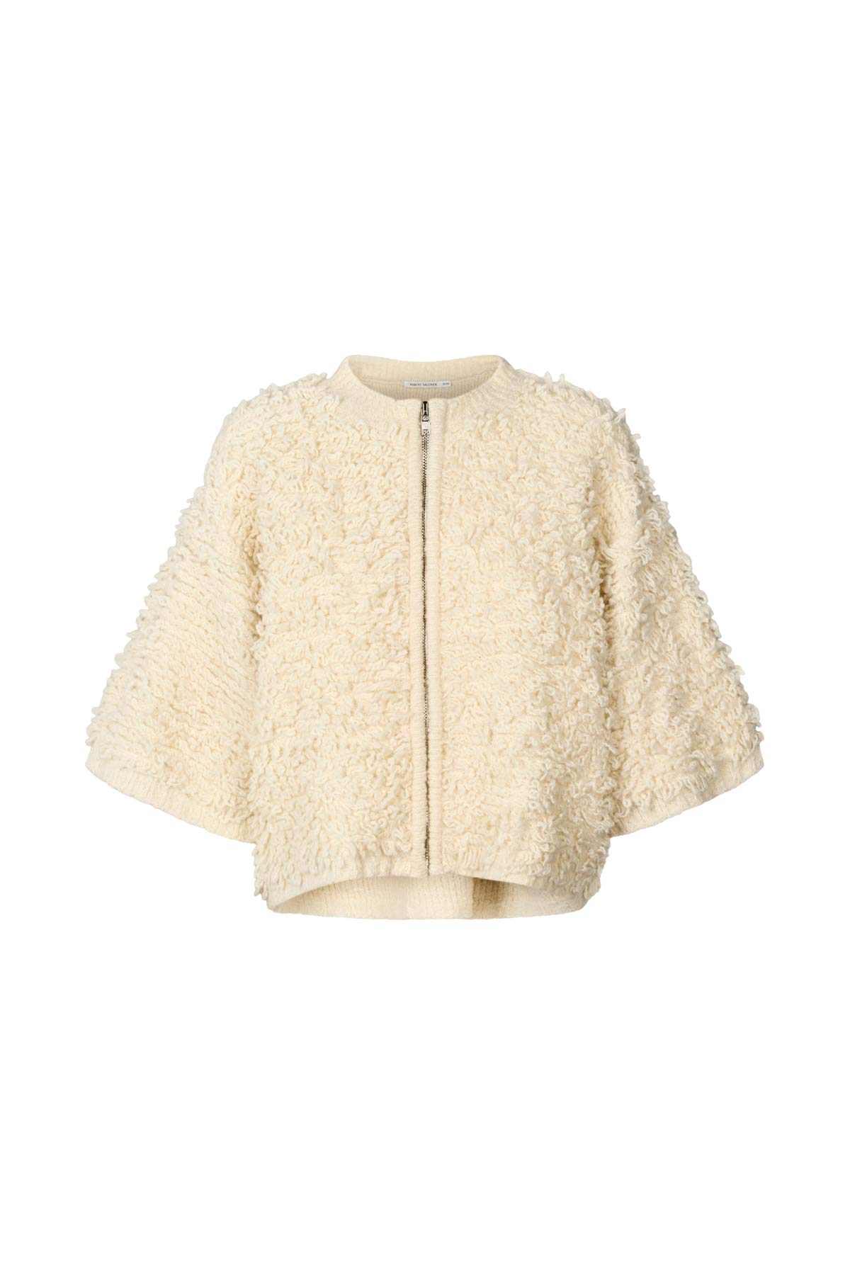 Alice - Shaggy lam knit cardigan I Off white