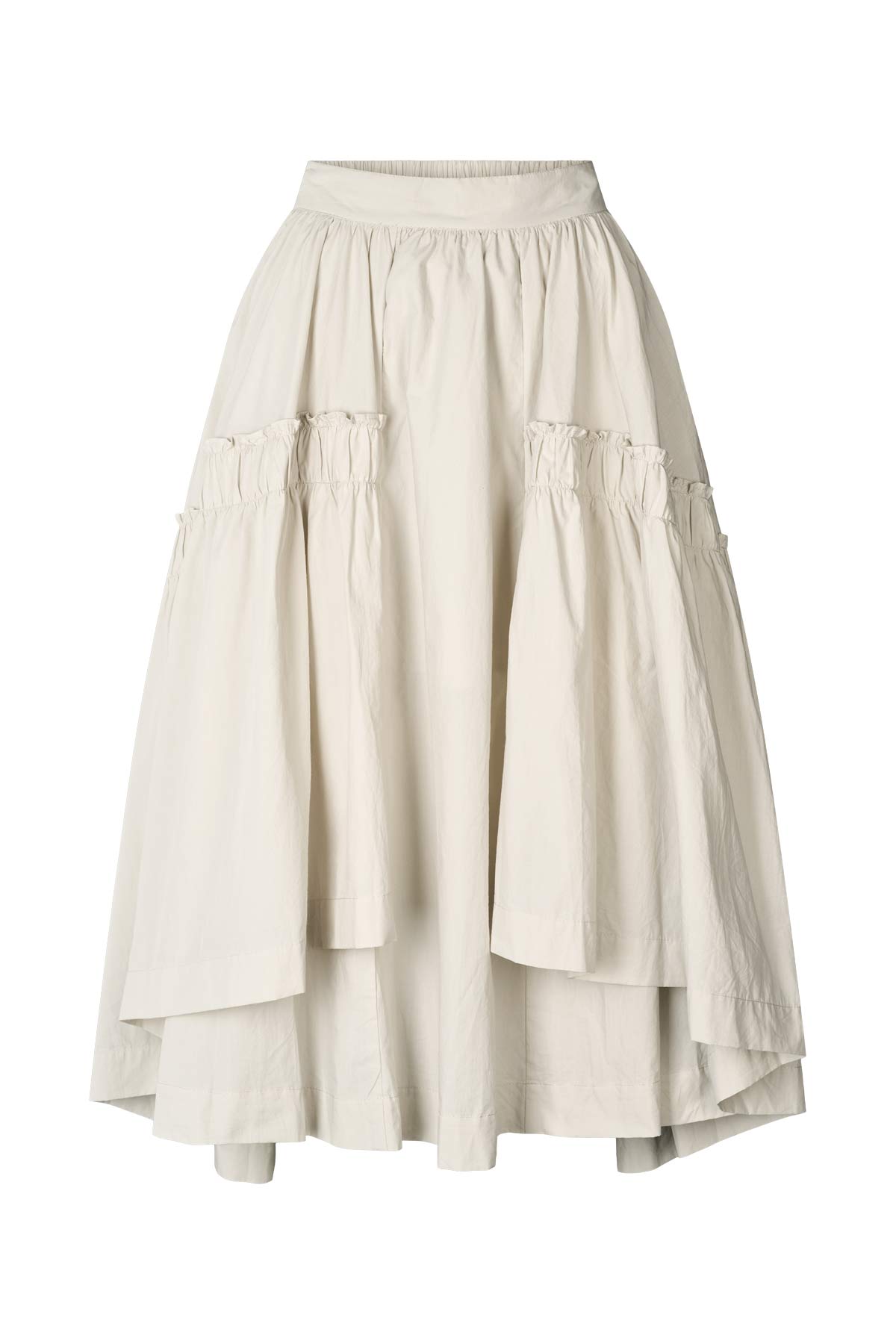 Brigida - Poplin full skirt I Faded black