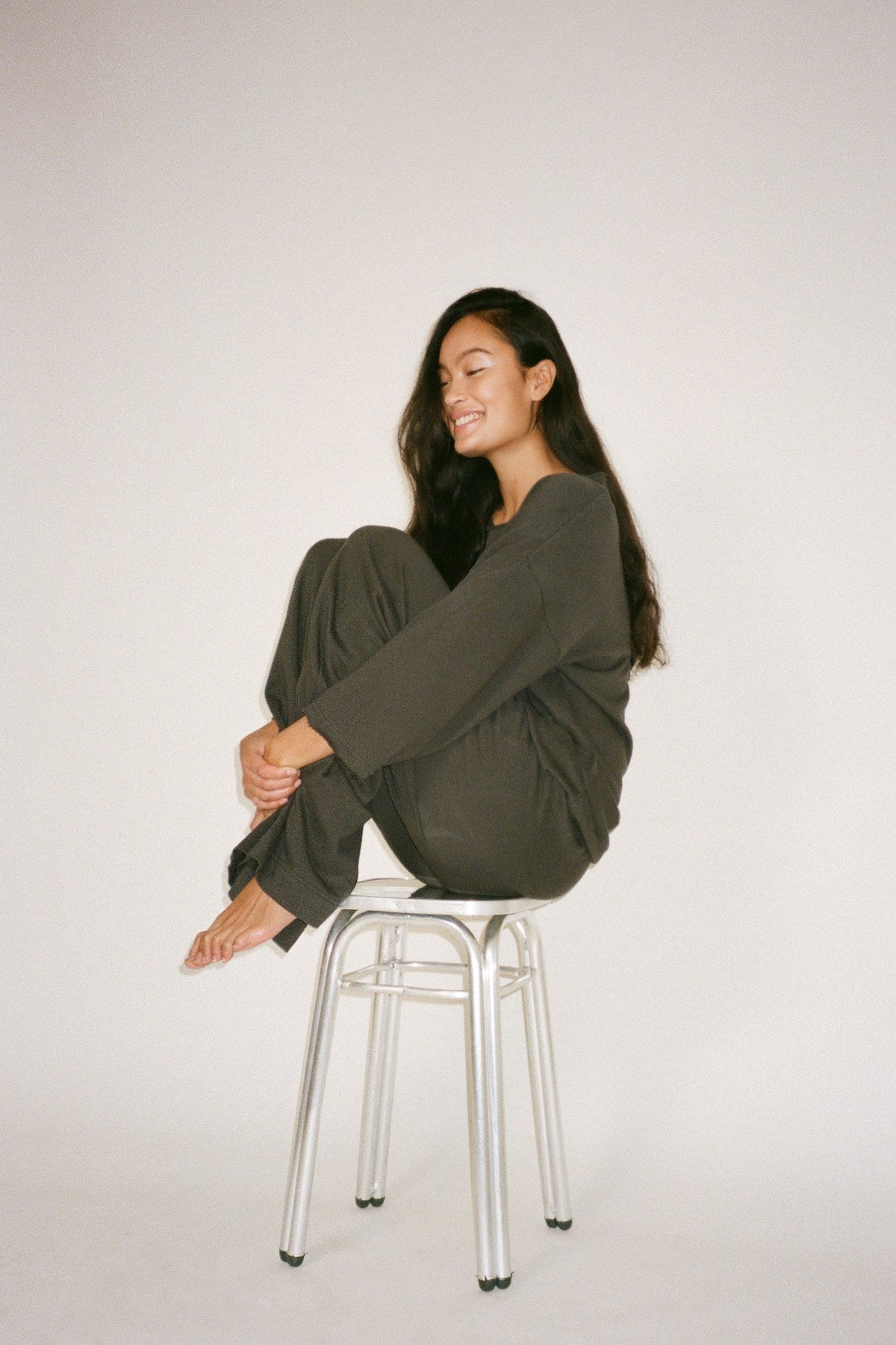 Light stretch 3/4 sleeve top - Dena I Faded black
