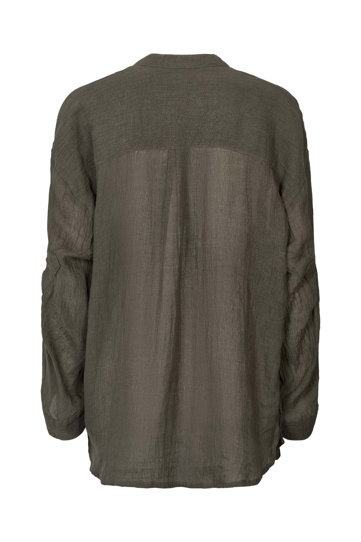 Bobbies - Crinkled oversize shirt I Faded black
