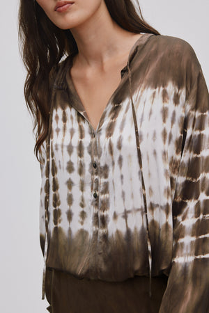 Ira - Frequency tie shirt I Dry mocca combo