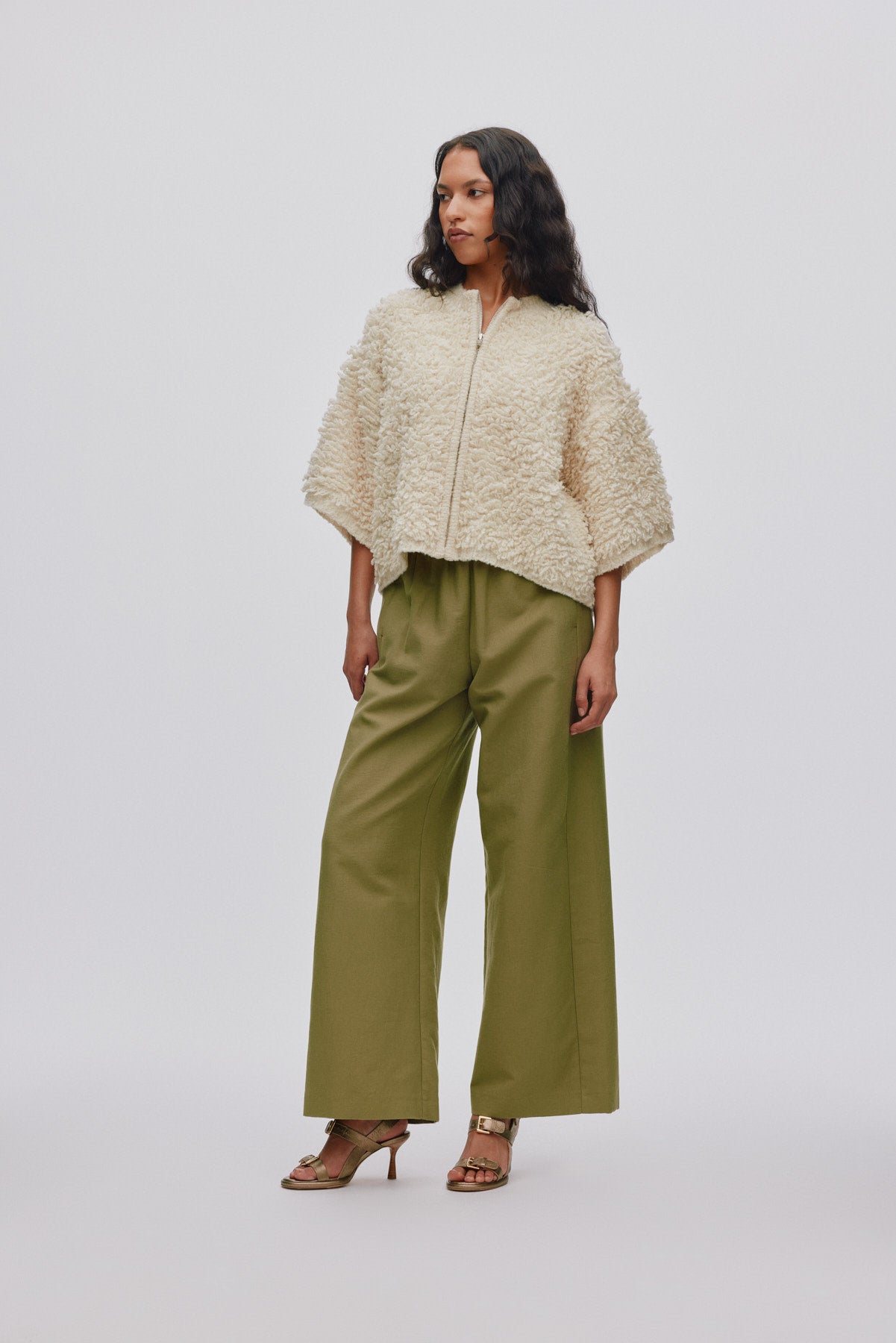 Everdeen - Soft tailoring relaxed pants I Pale Khaki