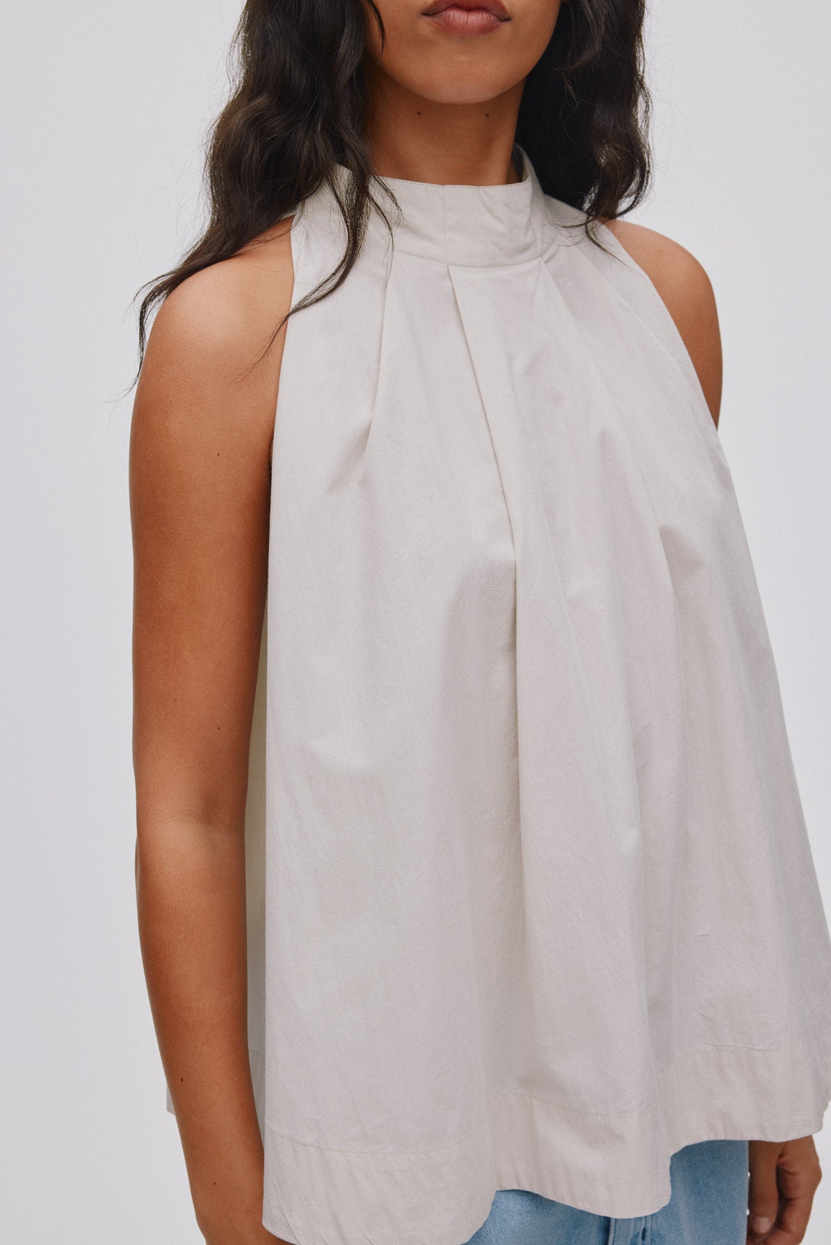 Annia - Poplin full top I Clay