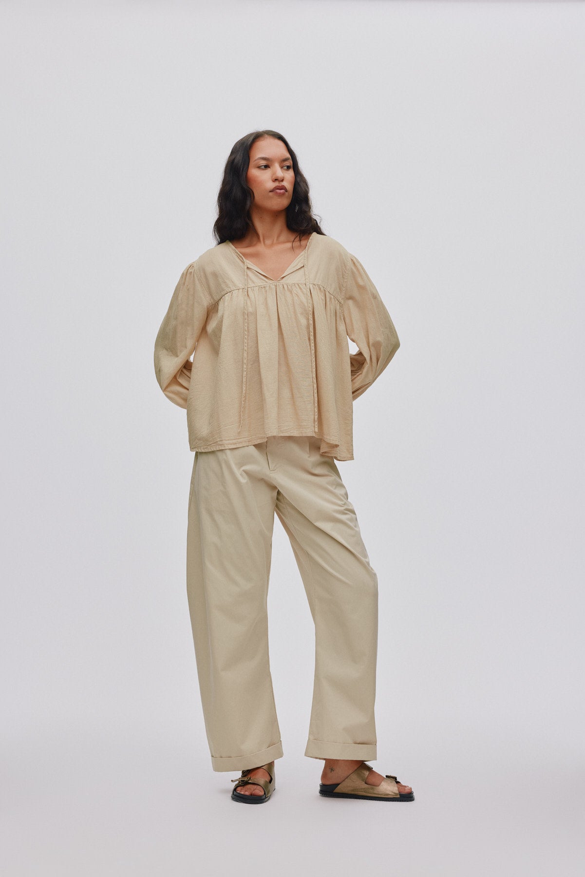 Eike - Cotton full sleeve blouse I Boulder