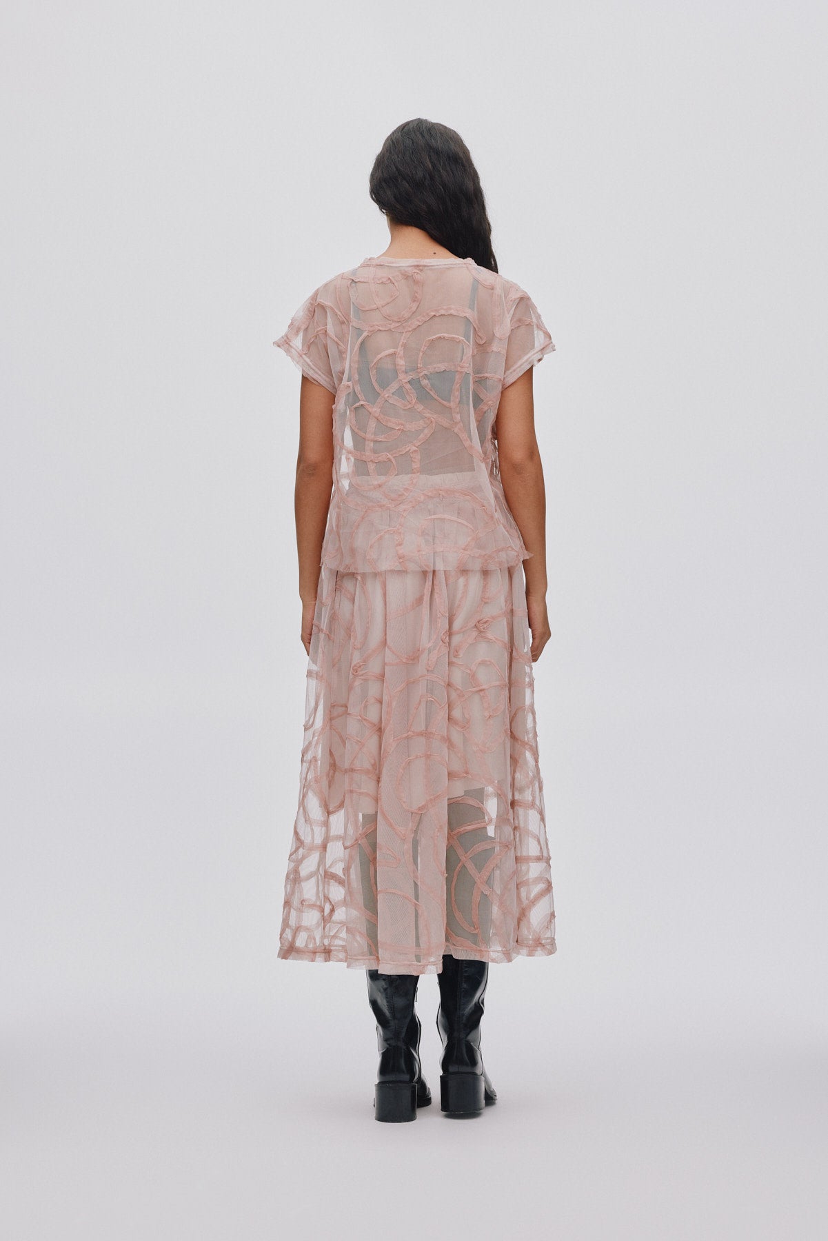 Gritt - Scribble boxy tee I Blush