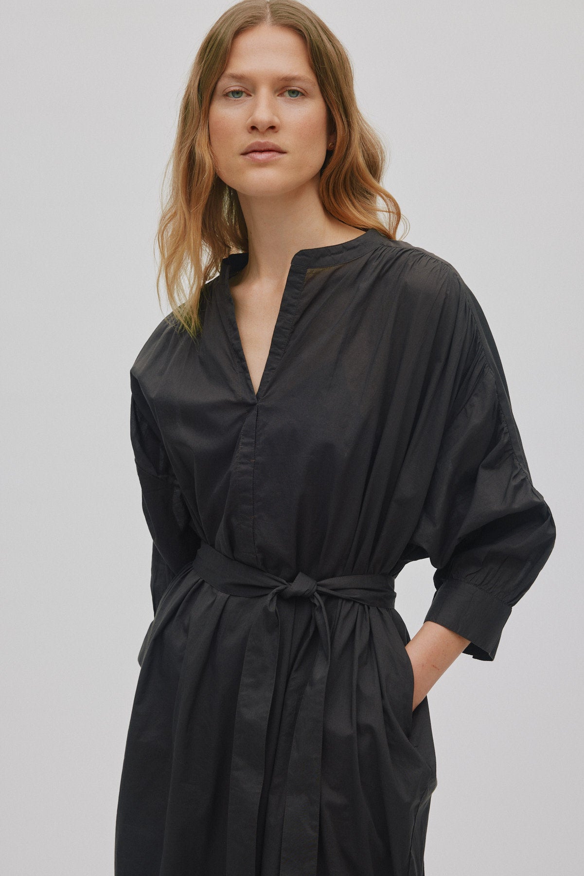 Tuva - Voile frill shirt dress I Liquorice