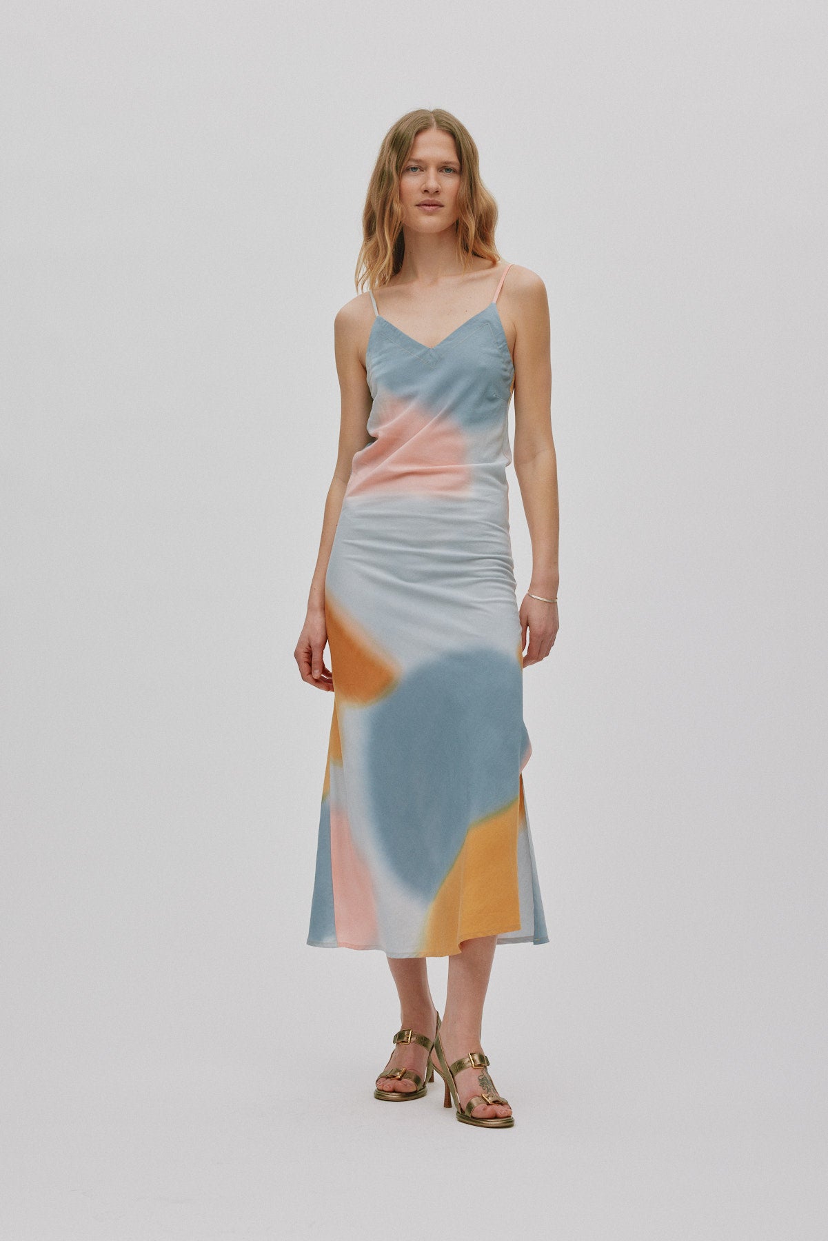 Iloa - Water colour bias dress I Sunset combo