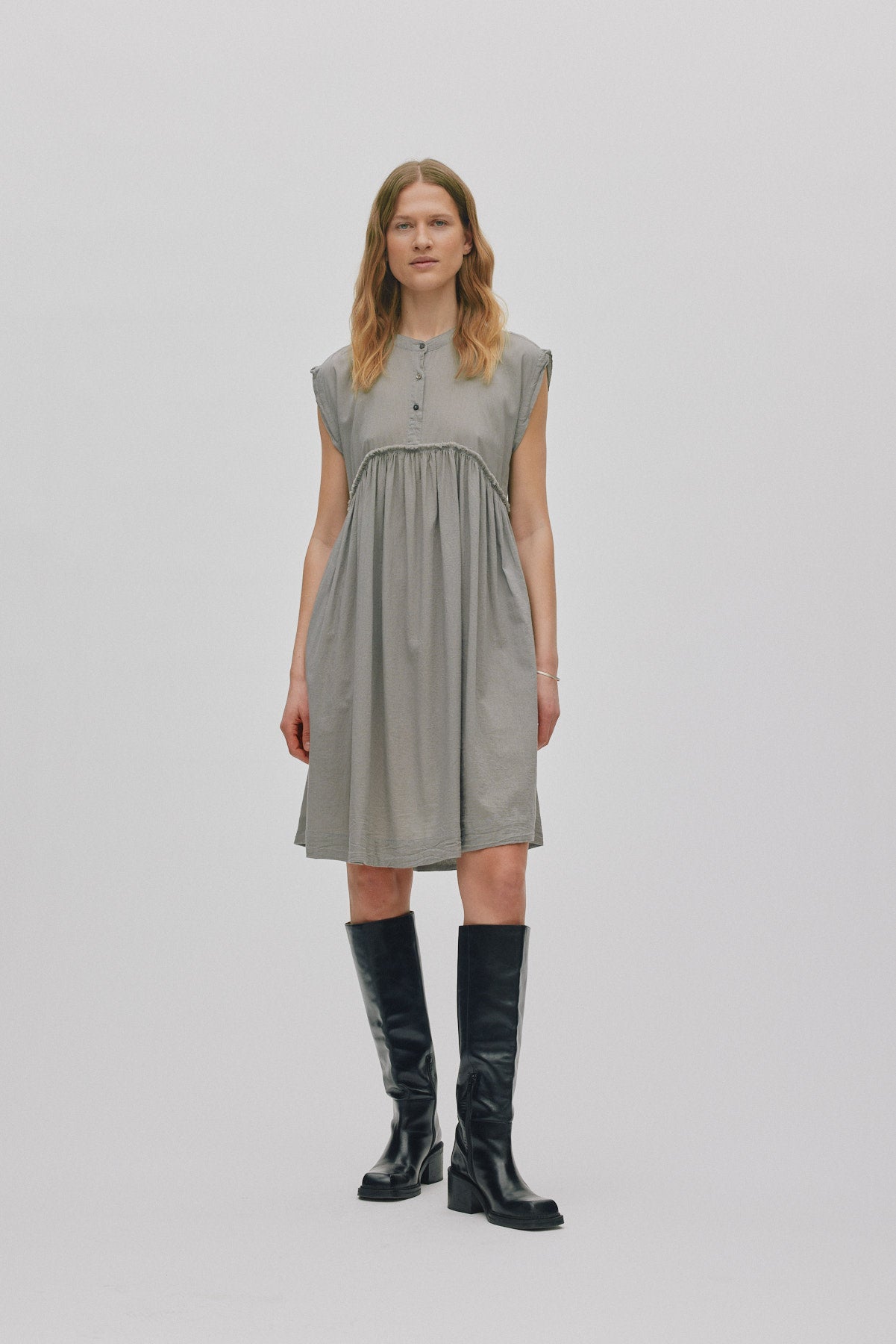 Devina - Cotton dress I Bone