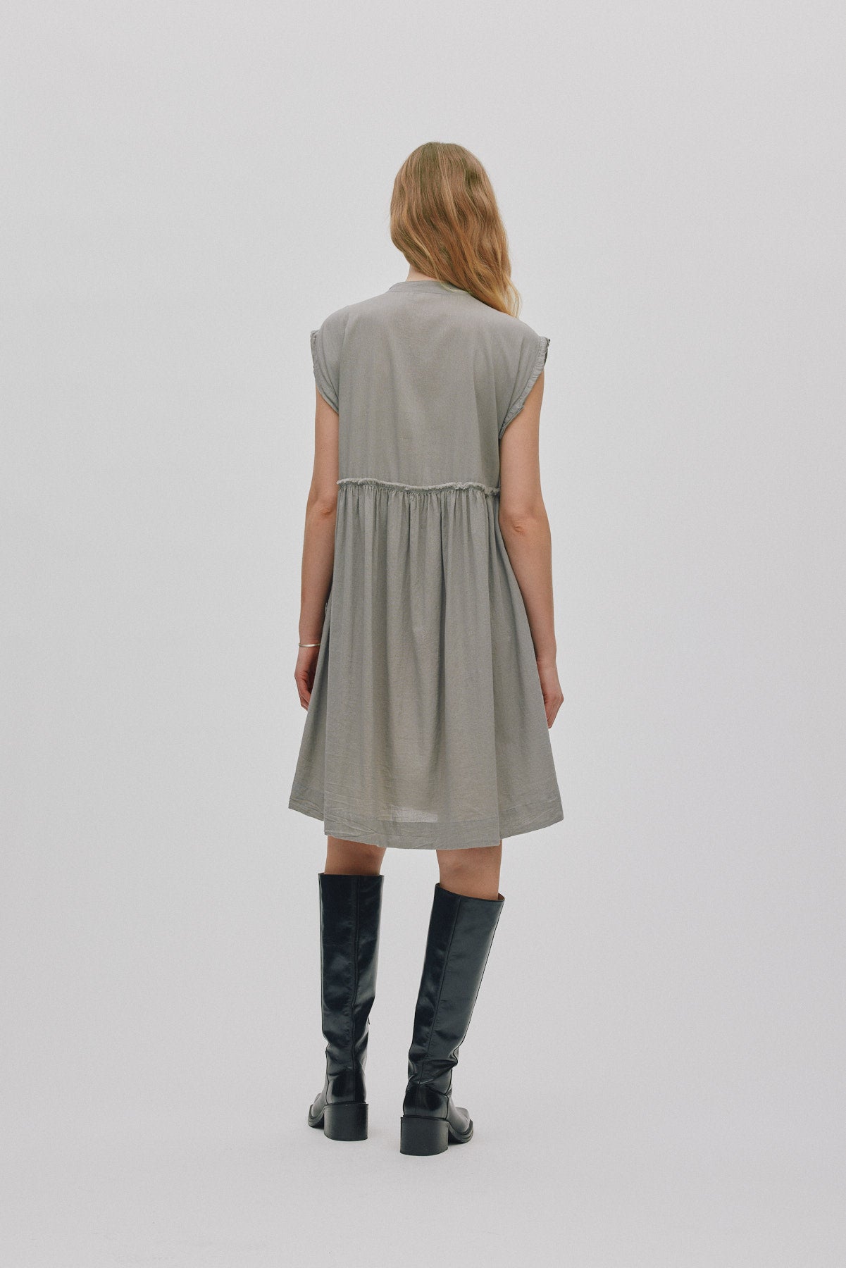 Devina - Cotton dress I Bone