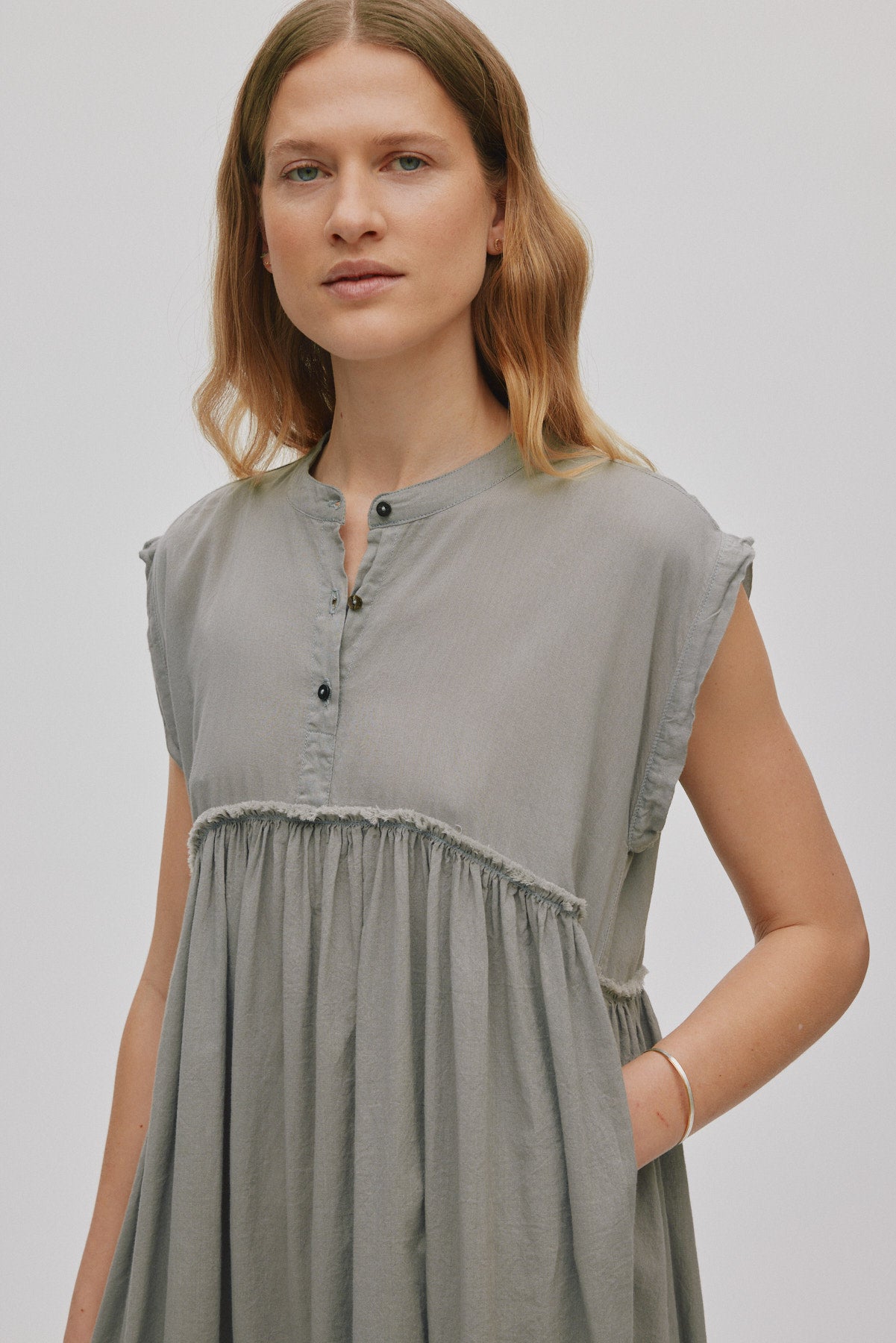 Devina - Cotton dress I Bone