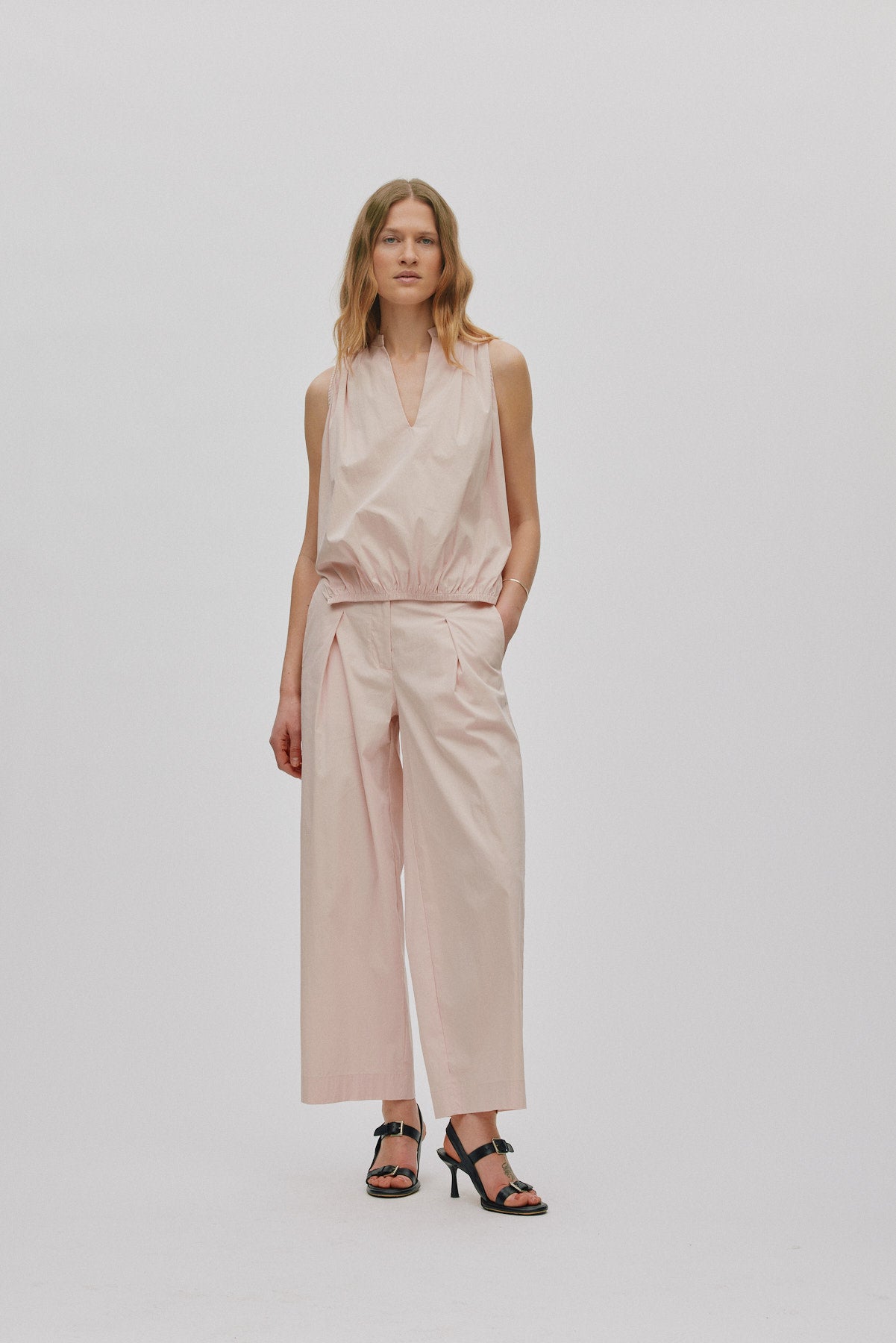 Enel - Papery parallel pants I Powder