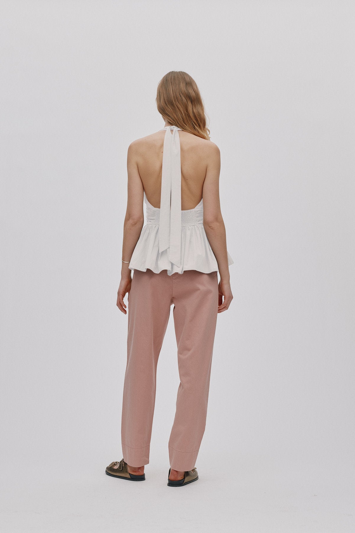 Izma - Poplin halter top I White