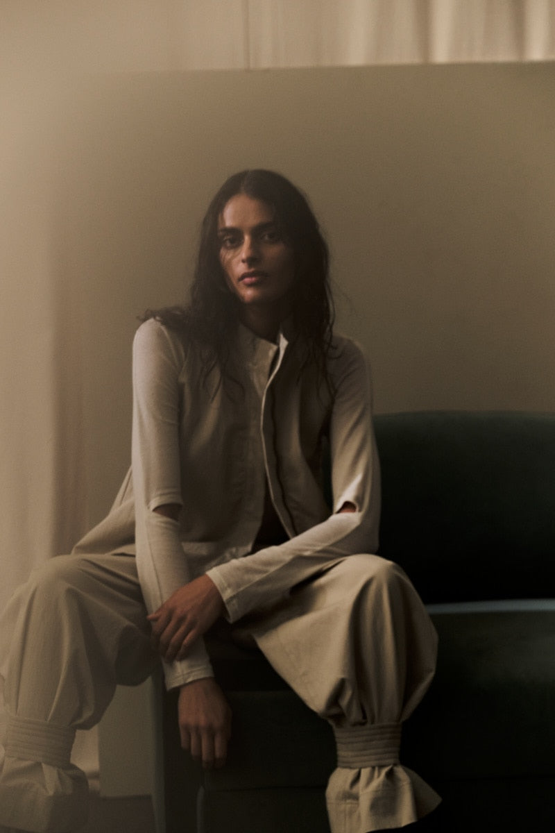 Kaley - Utility halter top I Sand