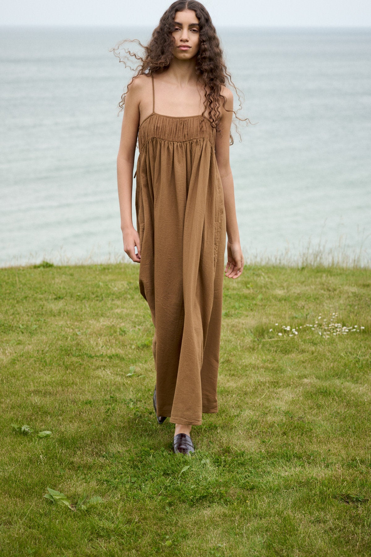 Dorrit - Cotton angel string dress I Chestnut