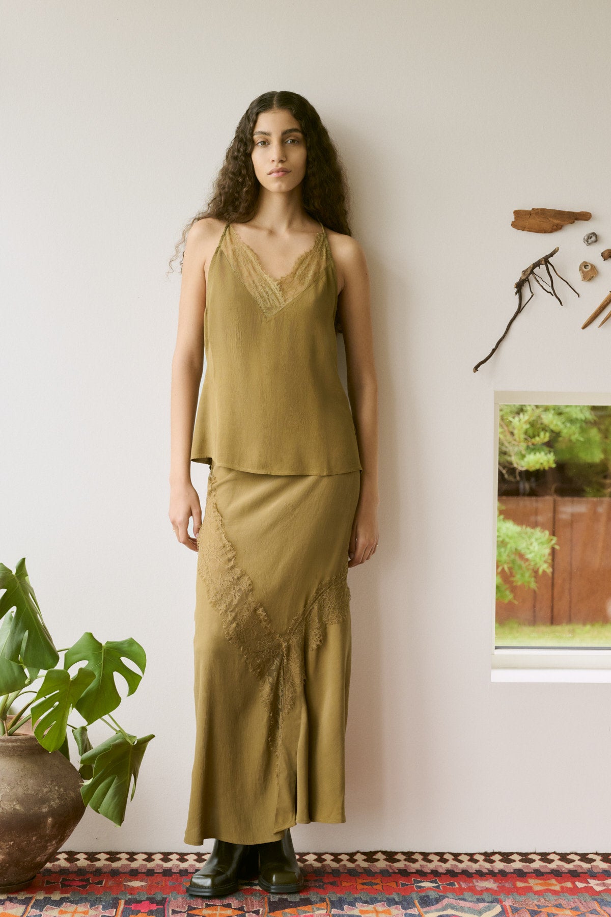 Jodie - Sheer lace camisole I Hazelnut