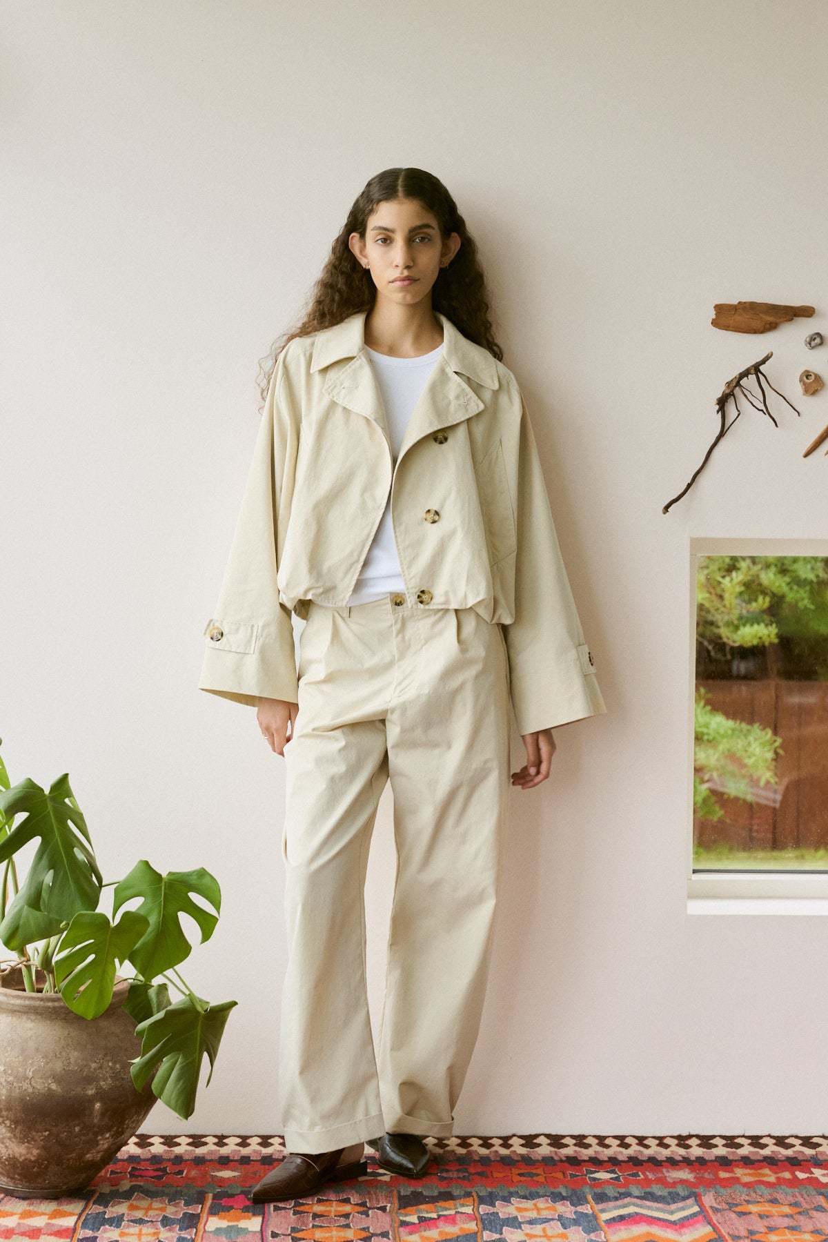 Thalia - Light fusion pants I Sand