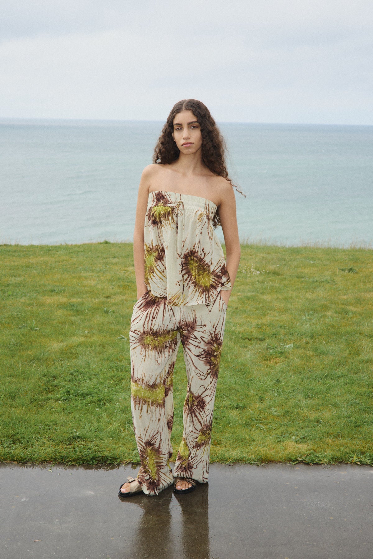 Pantsy - Sea urchin pants I Chartreuse combo