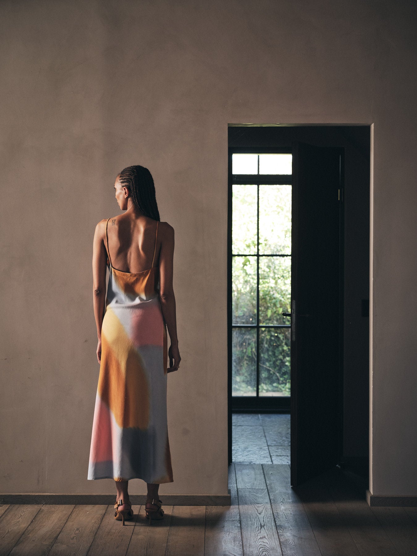 Iloa - Water colour bias dress I Sunset combo