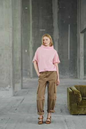 Asna - Superlight knit tunic top I Rose