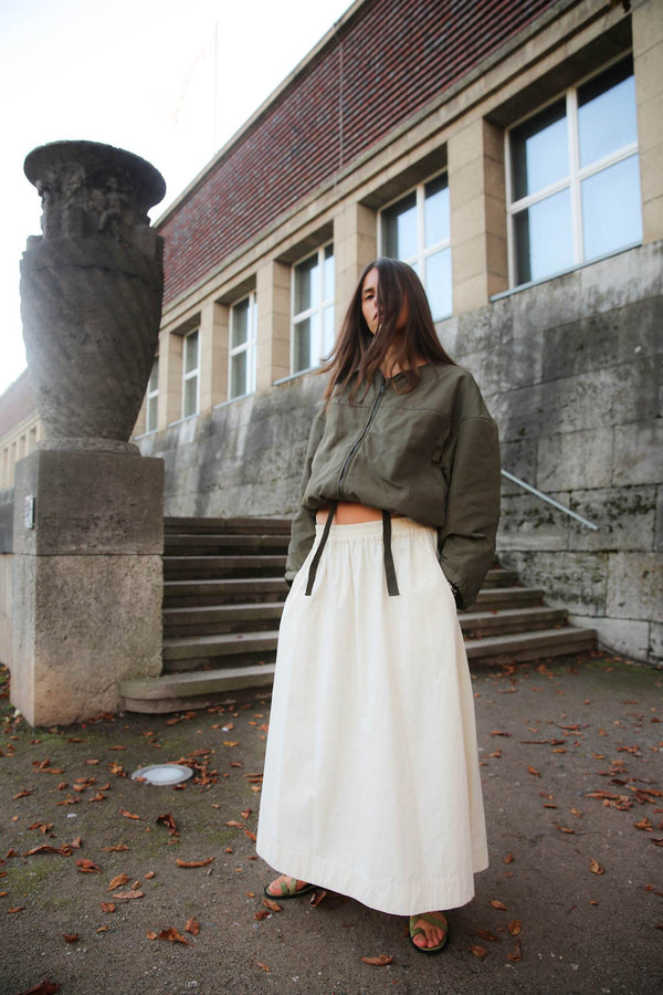 Guri - Poplin heavy full skirt I Champagne
