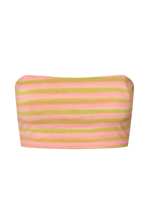 Blurred line bandeau top - Mikie I Lime combo