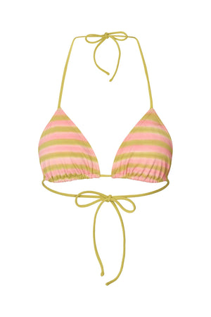 Blurred line triangle top - Merle I Lime combo