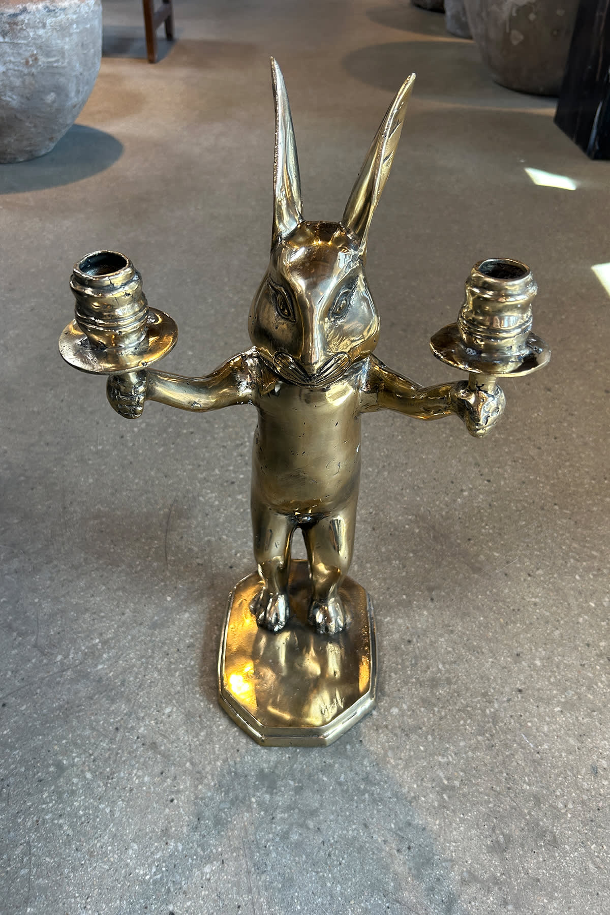 Brass Bunny Candlestick - Rabens Apartment I Brass