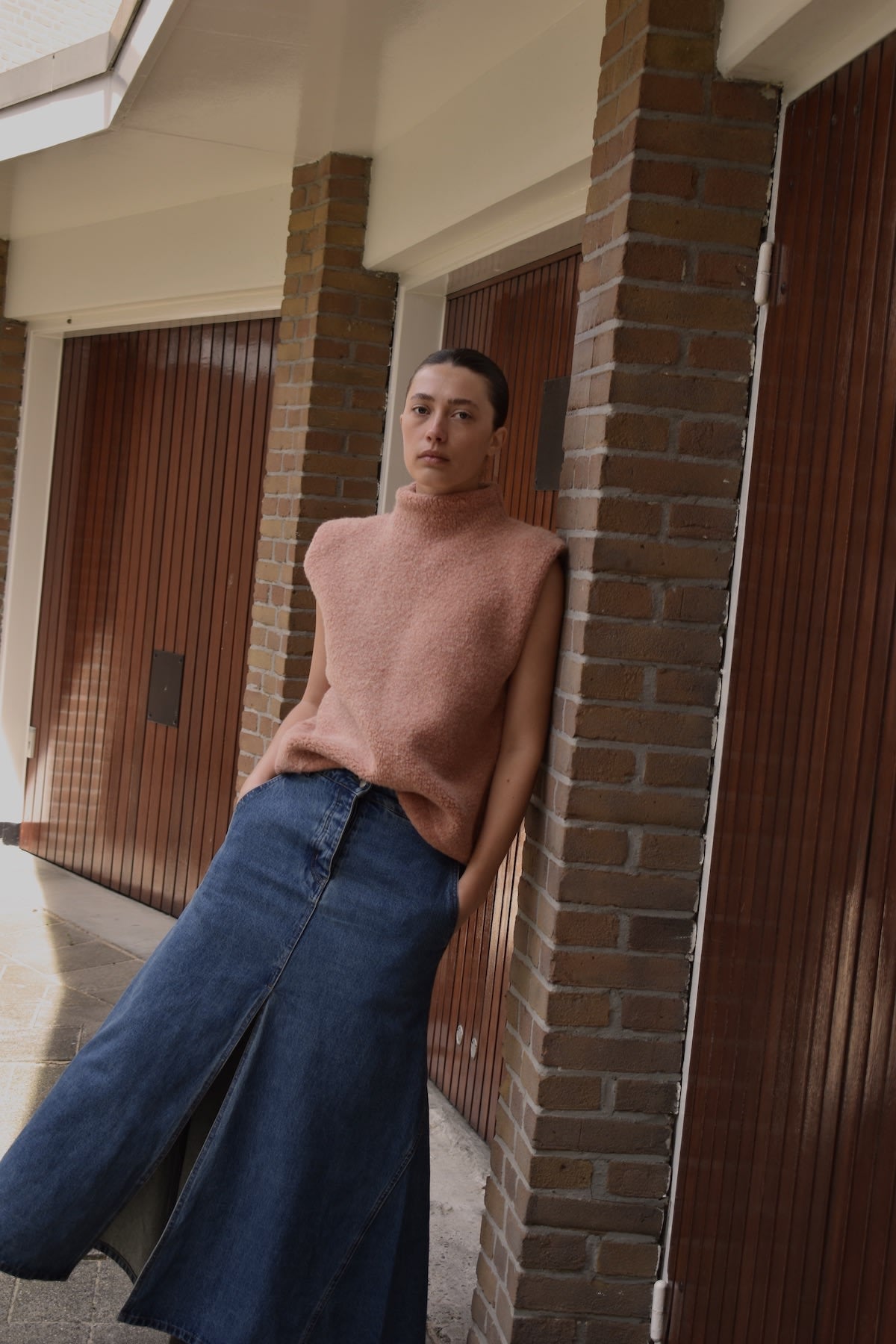 Sheep knit vest - Rumi I Peachy