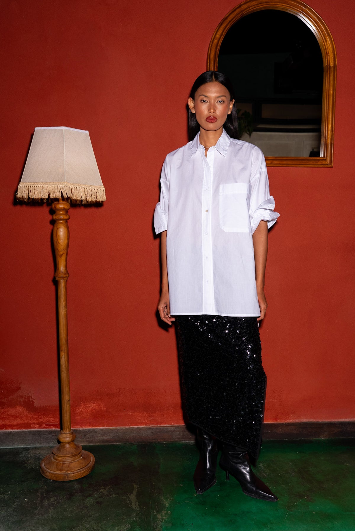 Liana - Sequin skirt I Black