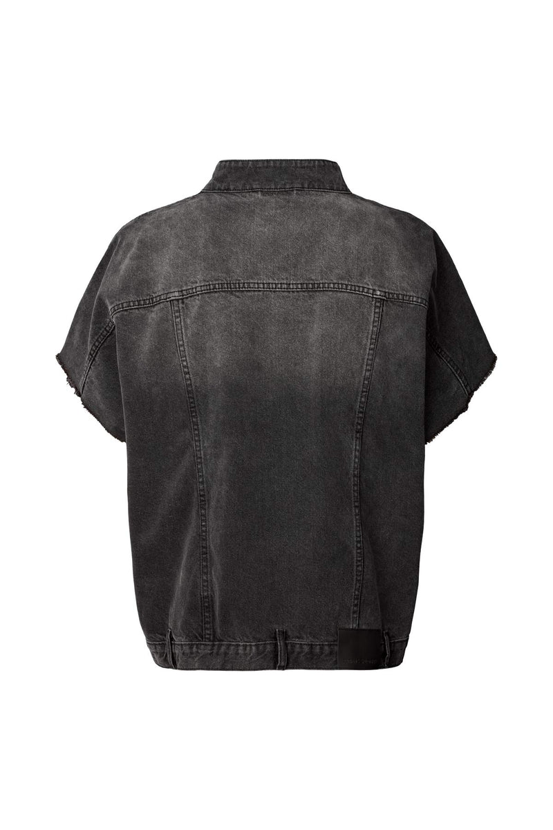 Denim vest jacket - Mir I Washed black denim